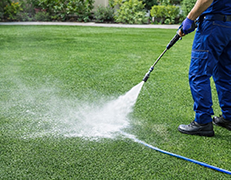 Artificial turf lawn cleaning service