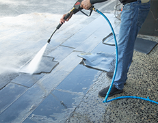 Concrete floor cleaning service