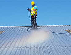 Metal roof professional cleaning